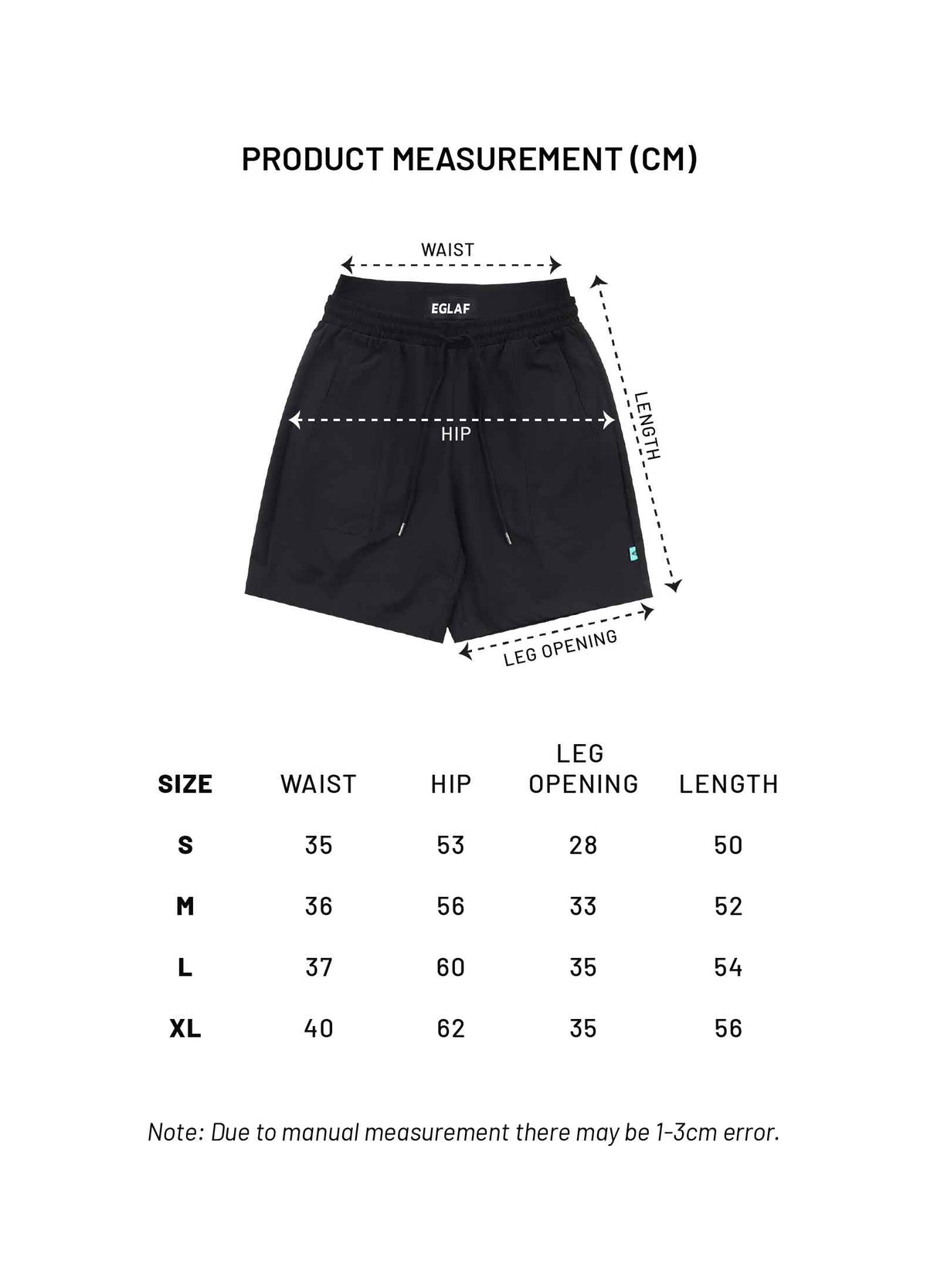Sculpta Elastic Waist Shorts (Black)