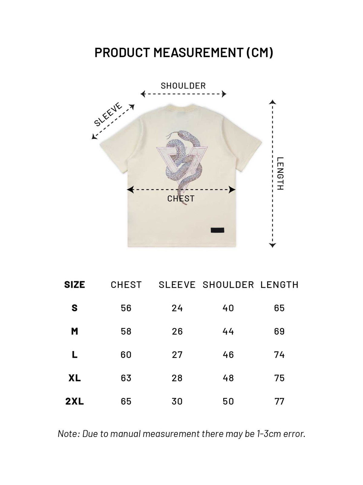 Flaming Serpent Logo Tee (Cream White)