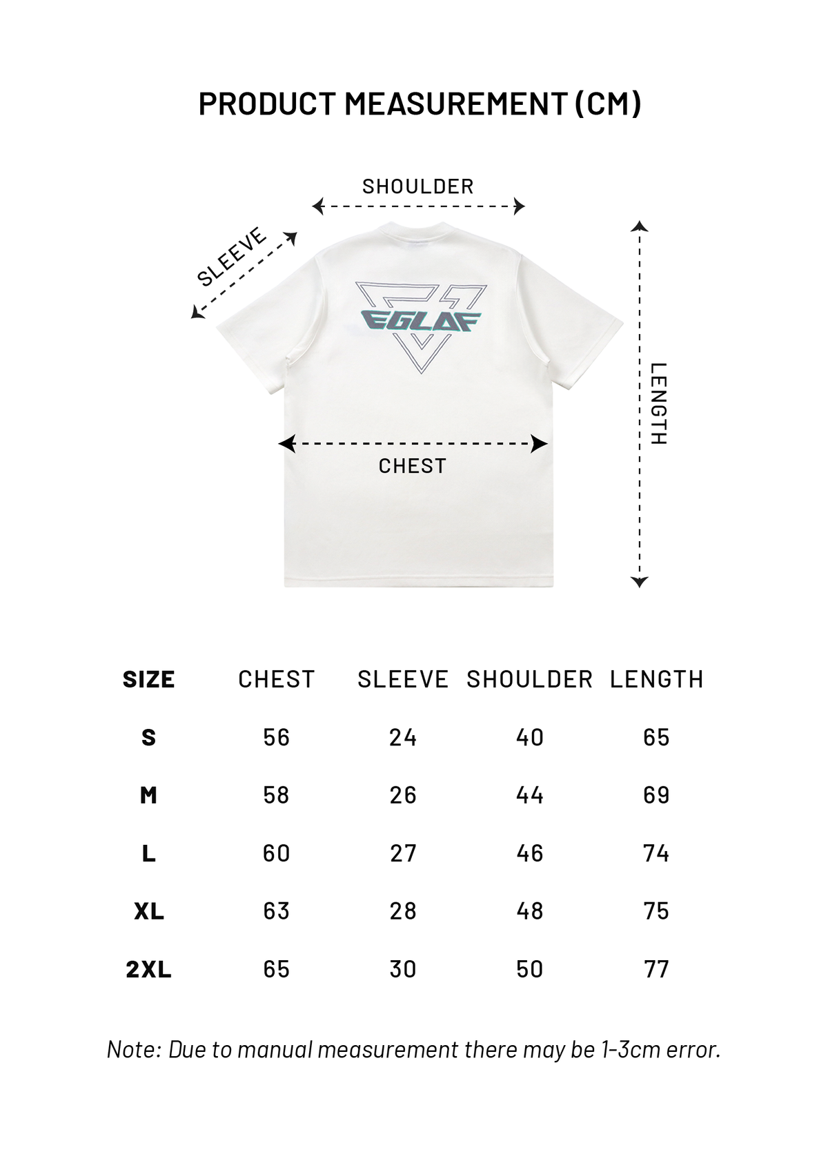 EGLAF Basic Triangle Logo Tee (White)