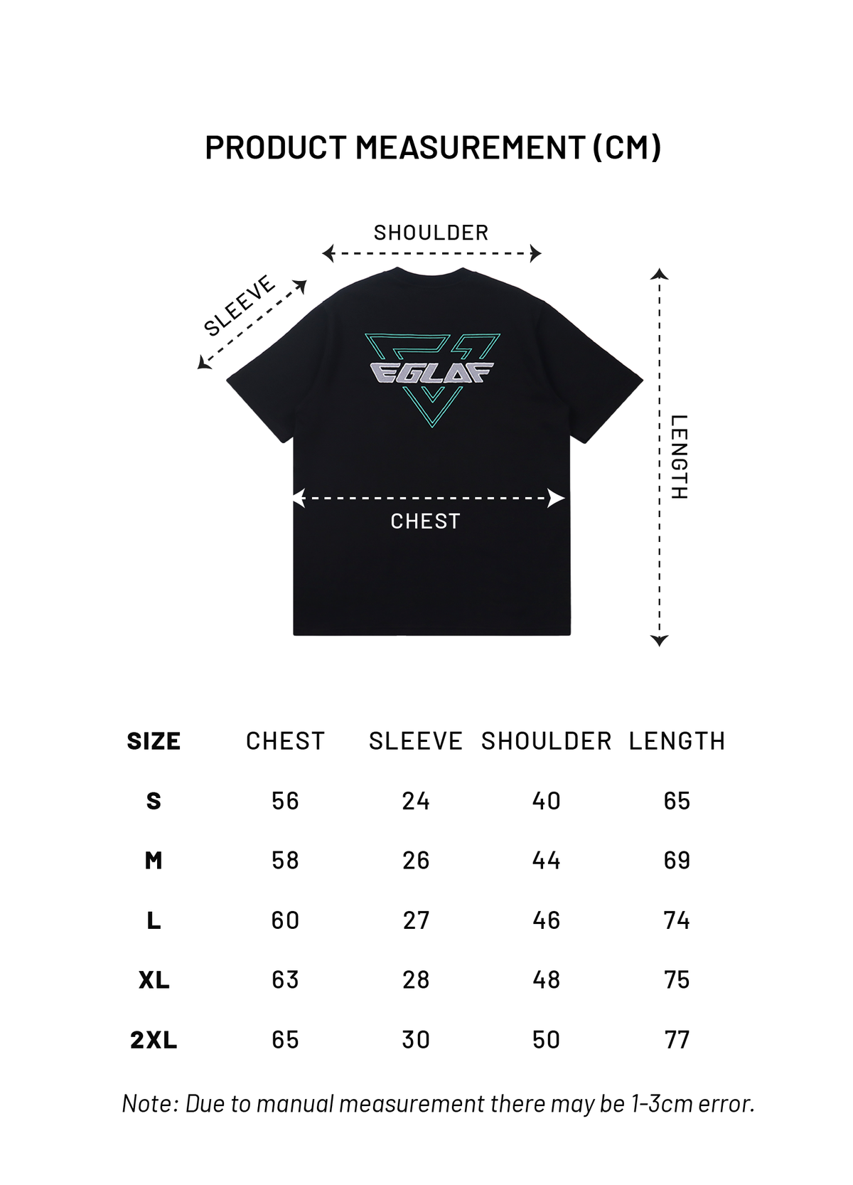 EGLAF Basic Triangle Logo Tee (Black)