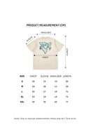 Flames Burn Embroidery Tee (Cream White)
