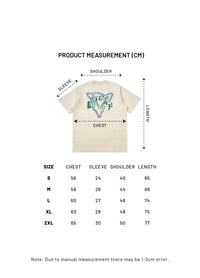 Flames Burn Embroidery Tee (Cream White)