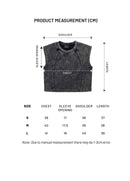 MV Washed Sleeveless Crop Top (Black)