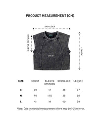 MV Washed Sleeveless Crop Top (Black)