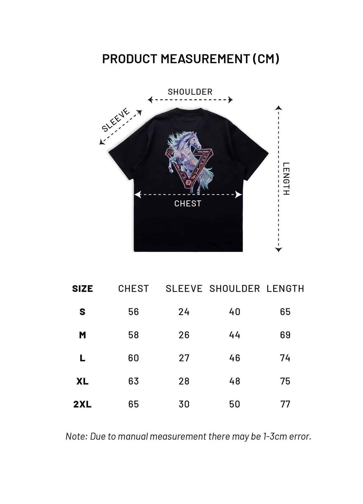 RU Embroidery Stallion Tee (Black)