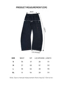 RU Wide Leg Denim Pants (Dark Blue)