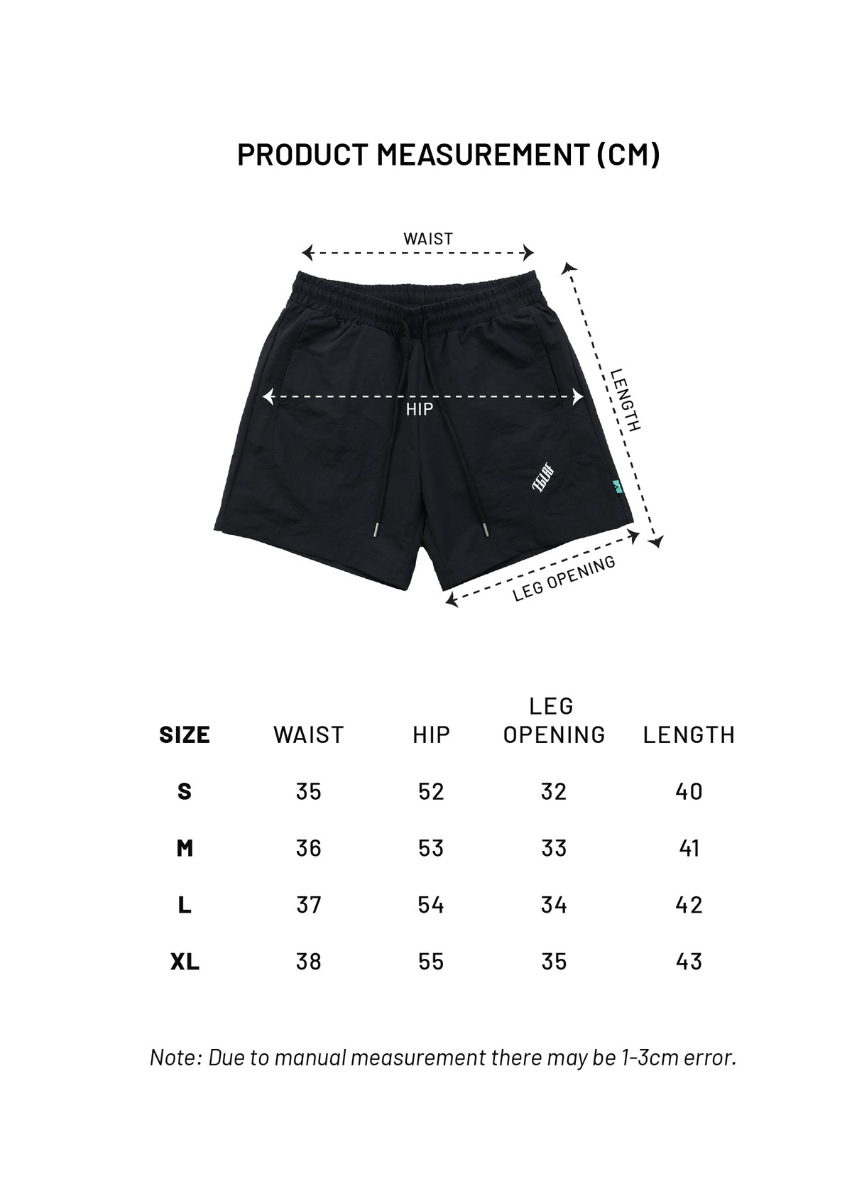 R//W Nylon Shorts (Black)