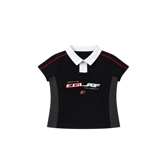 EGS Collar Crop Top (Black)